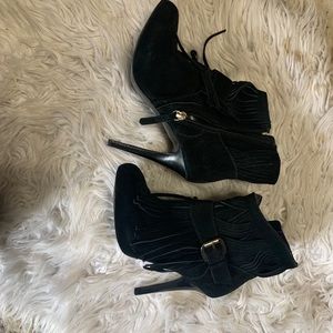 Women’s Guess Black Fringe Heels